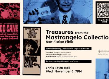 Image of Vintage Movie Posters and text &amp;quot;Treasures from the Mastrangelo Collection: Non-Fiction Films&amp;quot;