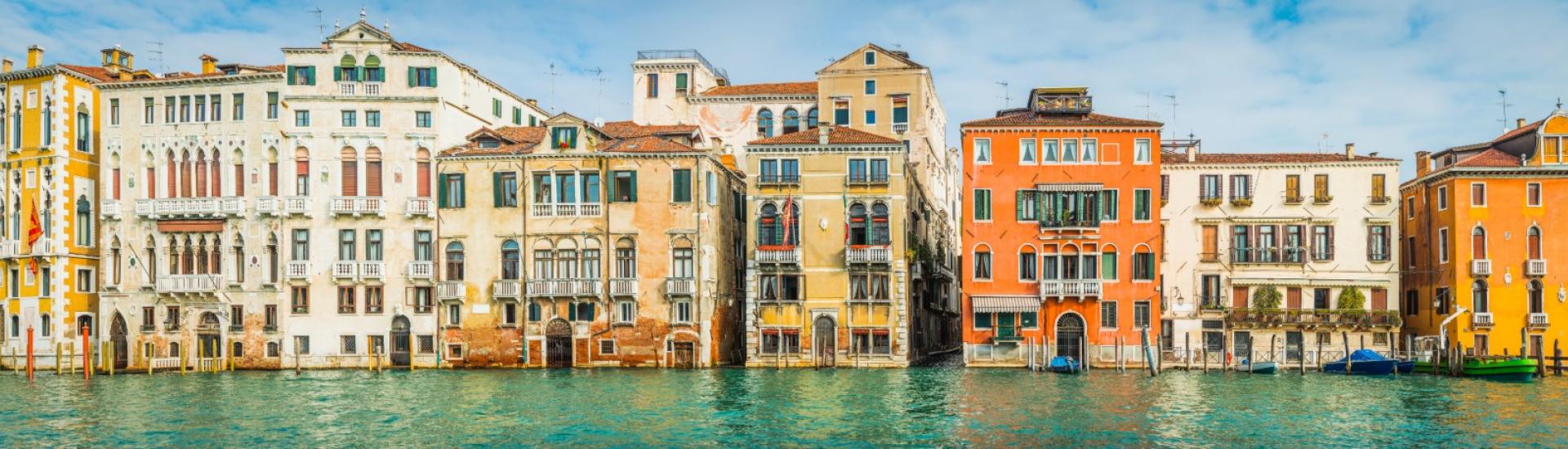 Photo of Venice villas along the Grand Canal.
